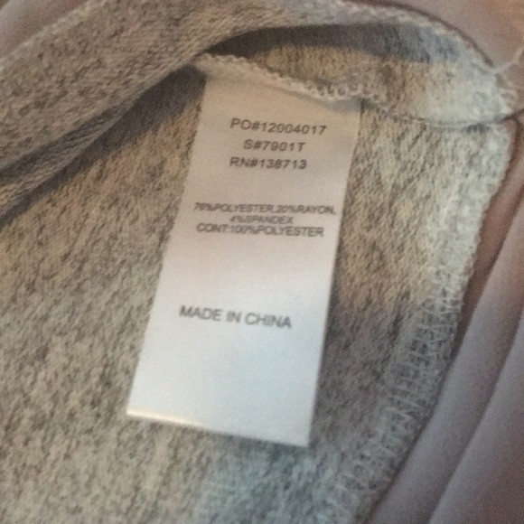 NWT, Doe and Rae, Women’s,‎ size S, flowy blouse, silver shimmer, gray mesh - Picture 9 of 11